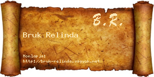 Bruk Relinda névjegykártya